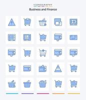 Creative Finance 25 Blue icon pack  Such As wallet. money. pay. shopping cart. checkout vector