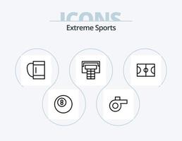 paquete de iconos de línea deportiva 5 diseño de iconos. . deporte. vector