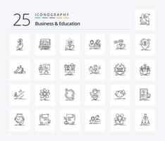 Business And Education 25 Line icon pack including basket. salary. mobile. business man. doctor vector