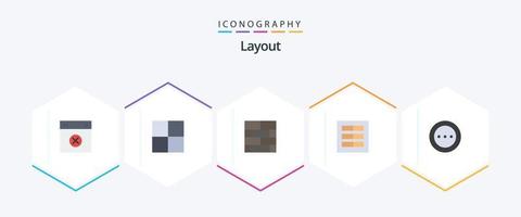 Layout 25 Flat icon pack including layout. ux. form. ui. grid vector