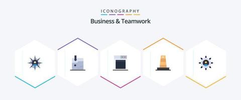 Business And Teamwork 25 Flat icon pack including business. under. business. technology. business vector