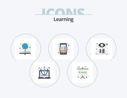 Learning Flat Icon Pack 5 Icon Design. supervised learning. learning. e book. read. mobile vector