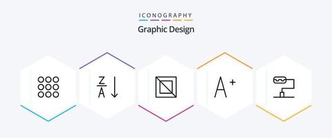 Design 25 Line icon pack including . diagonal. vector