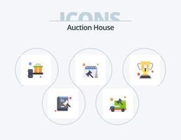 Auction Flat Icon Pack 5 Icon Design. reward. date. court. calendar. judge vector