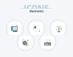 Electronics Flat Icon Pack 5 Icon Design. . park. tablet. lights. elements vector