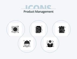 Product Management Glyph Icon Pack 5 Icon Design. ok. document. seo. delivery. sprint vector