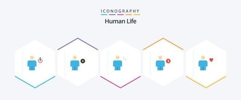 paquete de iconos planos humanos 25 que incluye electricidad. avatar. favorito. noche. humano vector