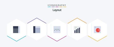 Layout 25 Flat icon pack including . pie. vector