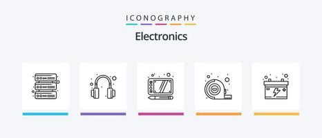 Electronics Line 5 Icon Pack Including . scroll. hardware. mouse. socket. Creative Icons Design vector