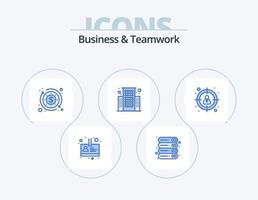 Business And Teamwork Blue Icon Pack 5 Icon Design. . search. budget. employee. business vector