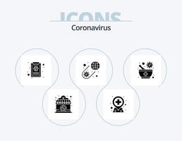 paquete de iconos de glifos de coronavirus 5 diseño de iconos. virus. medicamento. virus. virus. coronavirus vector