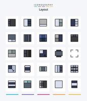 Creative Layout 25 Line FIlled icon pack  Such As full screen. grid. full screen. maximize. view vector