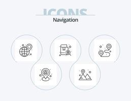 Navigation Line Icon Pack 5 Icon Design. . . navigation. place. location vector