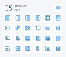 Layout 25 Blue Color icon pack including hamburger. slide. thumbnails. gesture. layout vector