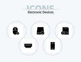 Devices Glyph Icon Pack 5 Icon Design. devices. computers. hardware. hardware. devices vector