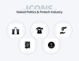 política desnuda y diseño de iconos del paquete de iconos de glifos de la industria fintech 5. alfombra. autoridad. deporte. ventaja. político vector