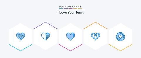 Heart 25 Blue icon pack including like. heart. lines. report. like vector