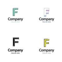 Letter F Big Logo Pack Design Creative Modern logos design for your business vector