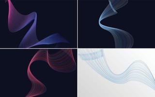 modern wave curve abstract presentation background Pack vector