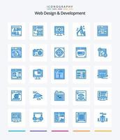 Creative Web Design And Development 25 Blue icon pack  Such As web. graphic. web. graphic design. monitor vector