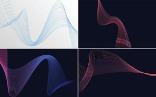 modern wave curve abstract presentation background Pack vector