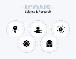 paquete de iconos de glifos de ciencia 5 diseño de iconos. . . proceso. ciencia. adn vector