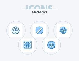 Mechanics Blue Icon Pack 5 Icon Design. . blade. wheel vector