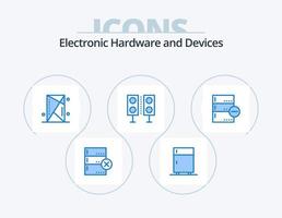 Devices Blue Icon Pack 5 Icon Design. technology. products. console. electronics. shield vector