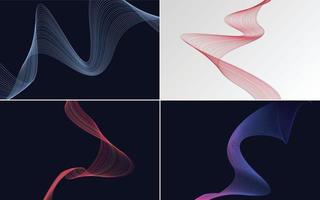 modern wave curve abstract presentation background Pack vector