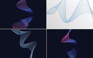 modern wave curve abstract presentation background Pack vector