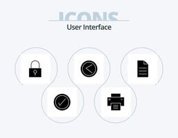 paquete de iconos de glifo de interfaz de usuario 5 diseño de iconos. datos. usuario. cerrar con llave. izquierda. flecha vector