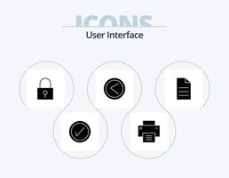 User Interface Glyph Icon Pack 5 Icon Design. data. user. lock. left. arrow vector