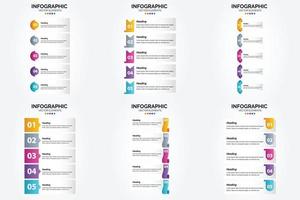 ilustración vectorial infografía conjunto de diseño plano para folleto publicitario y revista vector