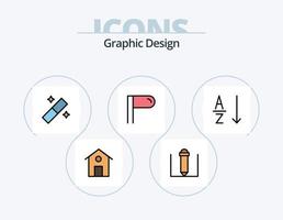 paquete de iconos lleno de línea de diseño 5 diseño de iconos. . disminuir. web vector