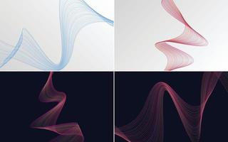 Collection of geometric minimal lines pattern set vector