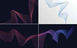 modern wave curve abstract presentation background Pack vector