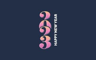 new year 2023 Pink logo design vector