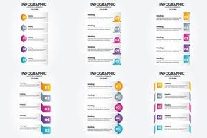 ilustración vectorial infografía conjunto de diseño plano para folleto publicitario y revista vector