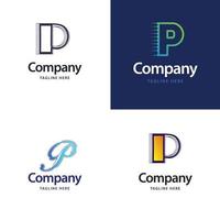 Letter P Big Logo Pack Design Creative Modern logos design for your business vector