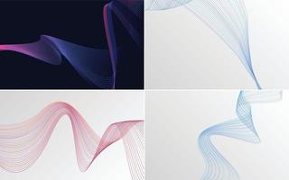 modern wave curve abstract presentation background Pack vector