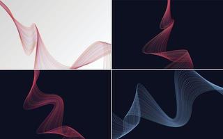 modern wave curve abstract presentation background Pack vector