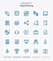 Creative Project Planing 25 Blue icon pack  Such As file. archive. timer. teamwork. puzzle vector