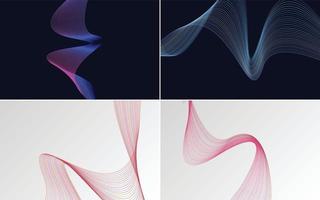 Collection of geometric minimal lines pattern set vector