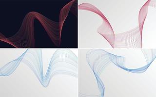 Collection of geometric minimal lines pattern set vector