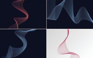 modern wave curve abstract presentation background Pack vector