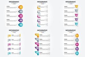 ilustración vectorial infografía conjunto de diseño plano para folleto publicitario y revista vector