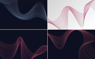 Collection of geometric minimal lines pattern set vector