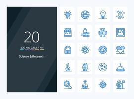 20 Science Blue Color icon for presentation vector