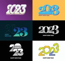 Big Set of 2023 Happy New Year logo text design 2023 number design template vector