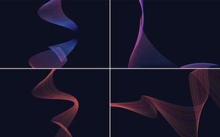 Collection of geometric minimal lines pattern set vector